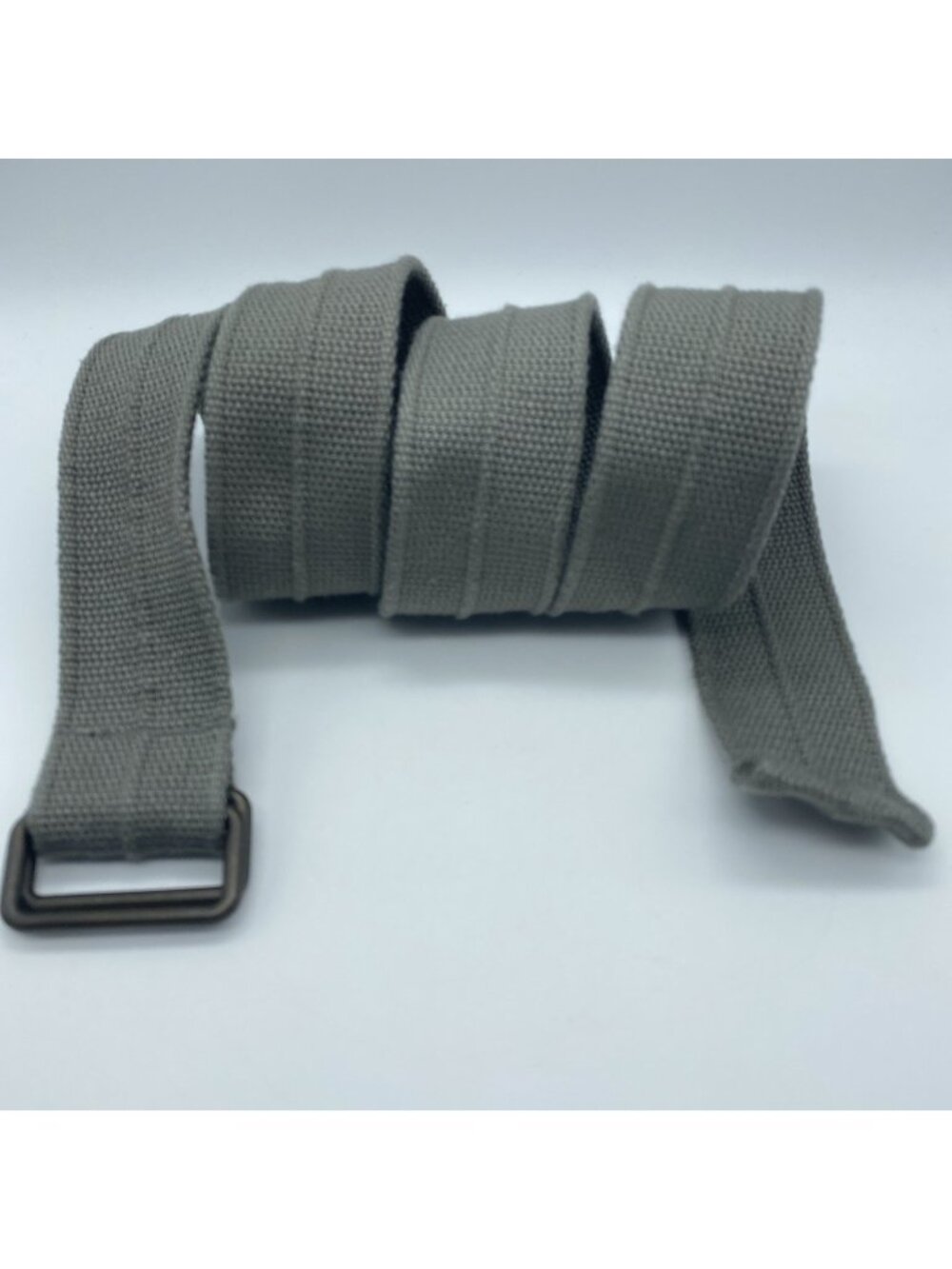 Gray D-Ring Belt Men's 45" Long 1.75" Wide Adjustable Casual Woven